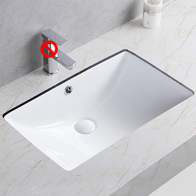 Modern Undermount Vanity Sink Round Porcelain with Pop-Up Drain Bathroom Sink Only 22"L x 15"W x 7"H Clearhalo 'Bathroom Remodel & Bathroom Fixtures' 'Bathroom Sinks & Faucet Components' 'Bathroom Sinks' 'bathroom_sink' 'Home Improvement' 'home_improvement' 'home_improvement_bathroom_sink' 6914452