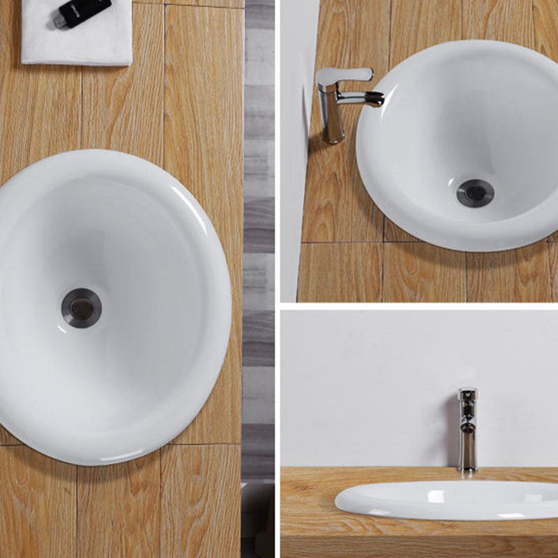 Modern Style Bathroom Sink Oval Porcelain Undermount Bathroom Sink Clearhalo 'Bathroom Remodel & Bathroom Fixtures' 'Bathroom Sinks & Faucet Components' 'Bathroom Sinks' 'bathroom_sink' 'Home Improvement' 'home_improvement' 'home_improvement_bathroom_sink' 6914514