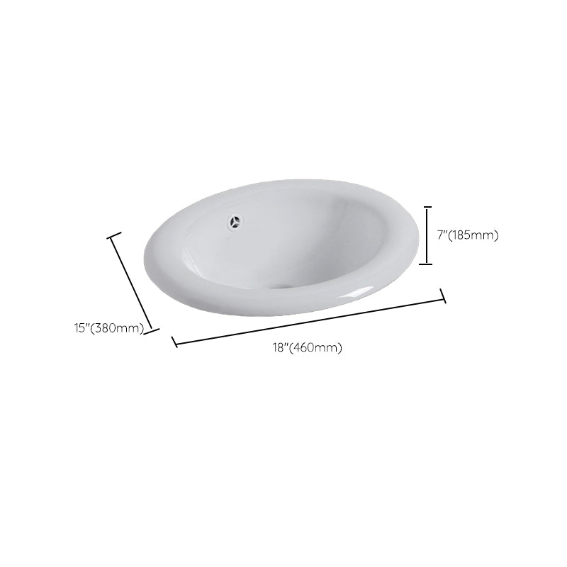 Modern Style Bathroom Sink Oval Porcelain Undermount Bathroom Sink Clearhalo 'Bathroom Remodel & Bathroom Fixtures' 'Bathroom Sinks & Faucet Components' 'Bathroom Sinks' 'bathroom_sink' 'Home Improvement' 'home_improvement' 'home_improvement_bathroom_sink' 6914536
