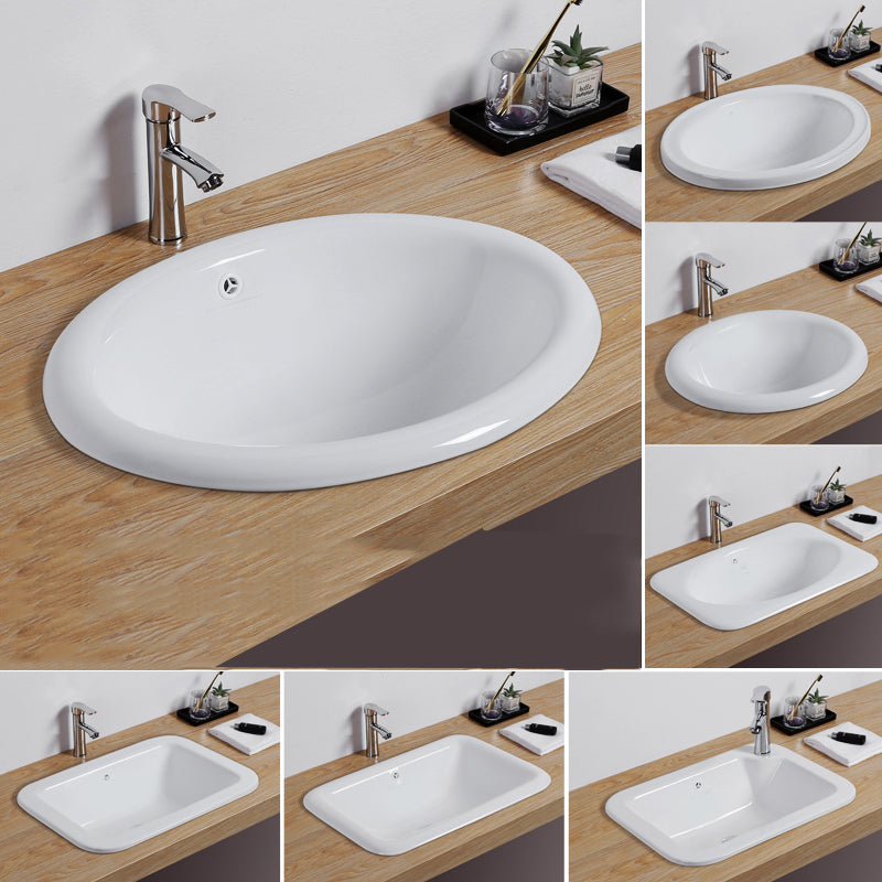 White Drop-in Bathroom Sink Porcelain Wash Stand with Shut-Off Valve Clearhalo 'Bathroom Remodel & Bathroom Fixtures' 'Bathroom Sinks & Faucet Components' 'Bathroom Sinks' 'bathroom_sink' 'Home Improvement' 'home_improvement' 'home_improvement_bathroom_sink' 6914560