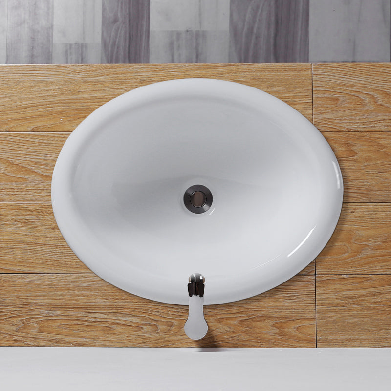 White Drop-in Bathroom Sink Porcelain Wash Stand with Shut-Off Valve Clearhalo 'Bathroom Remodel & Bathroom Fixtures' 'Bathroom Sinks & Faucet Components' 'Bathroom Sinks' 'bathroom_sink' 'Home Improvement' 'home_improvement' 'home_improvement_bathroom_sink' 6914562
