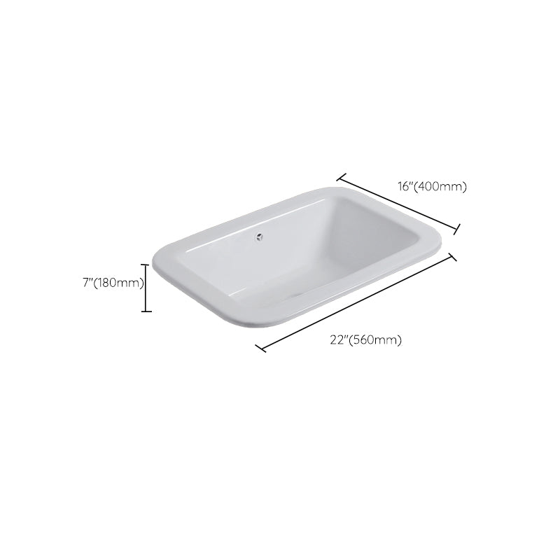 White Drop-in Bathroom Sink Porcelain Wash Stand with Shut-Off Valve Clearhalo 'Bathroom Remodel & Bathroom Fixtures' 'Bathroom Sinks & Faucet Components' 'Bathroom Sinks' 'bathroom_sink' 'Home Improvement' 'home_improvement' 'home_improvement_bathroom_sink' 6914585