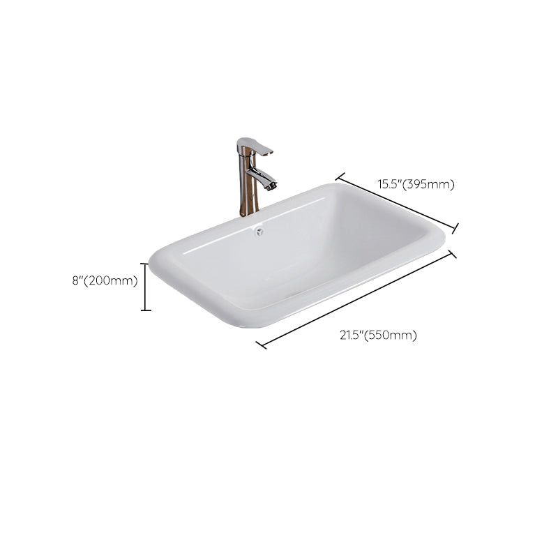 White Drop-in Bathroom Sink Porcelain Wash Stand with Shut-Off Valve Clearhalo 'Bathroom Remodel & Bathroom Fixtures' 'Bathroom Sinks & Faucet Components' 'Bathroom Sinks' 'bathroom_sink' 'Home Improvement' 'home_improvement' 'home_improvement_bathroom_sink' 6914586
