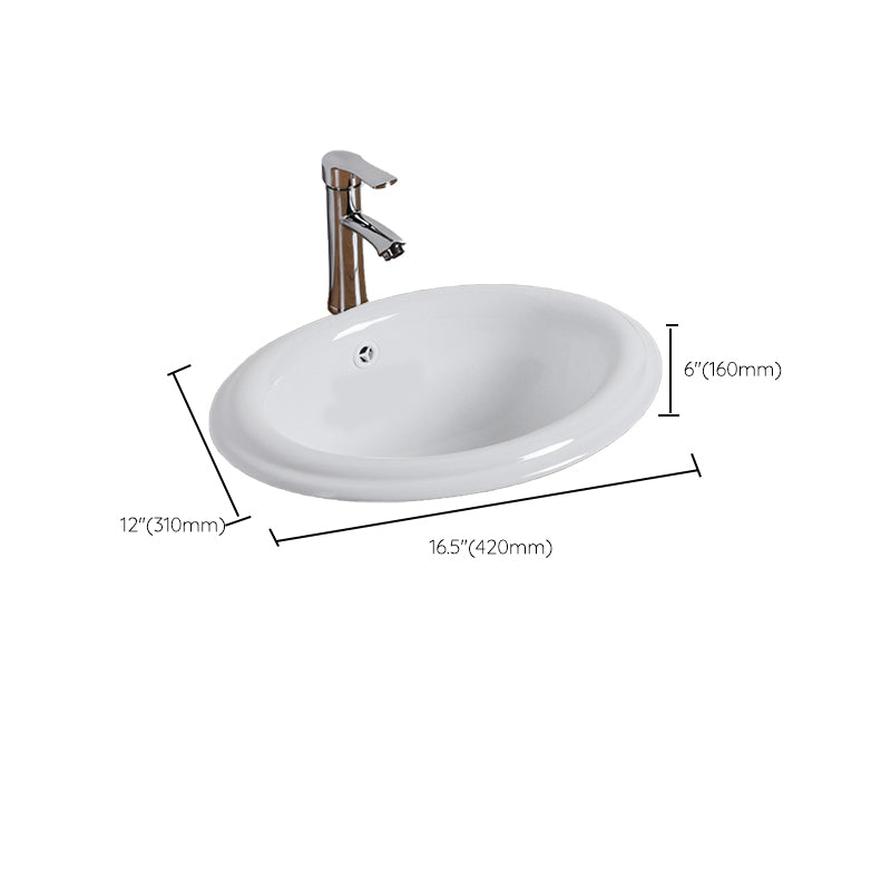 White Drop-in Bathroom Sink Porcelain Wash Stand with Shut-Off Valve Clearhalo 'Bathroom Remodel & Bathroom Fixtures' 'Bathroom Sinks & Faucet Components' 'Bathroom Sinks' 'bathroom_sink' 'Home Improvement' 'home_improvement' 'home_improvement_bathroom_sink' 6914587