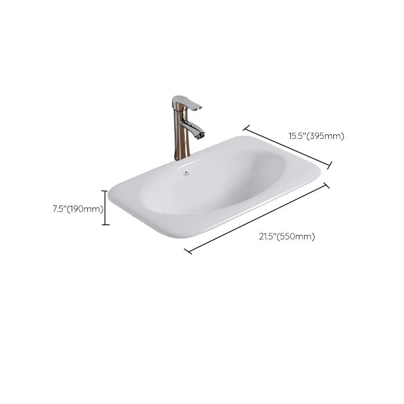 White Drop-in Bathroom Sink Porcelain Wash Stand with Shut-Off Valve Clearhalo 'Bathroom Remodel & Bathroom Fixtures' 'Bathroom Sinks & Faucet Components' 'Bathroom Sinks' 'bathroom_sink' 'Home Improvement' 'home_improvement' 'home_improvement_bathroom_sink' 6914596