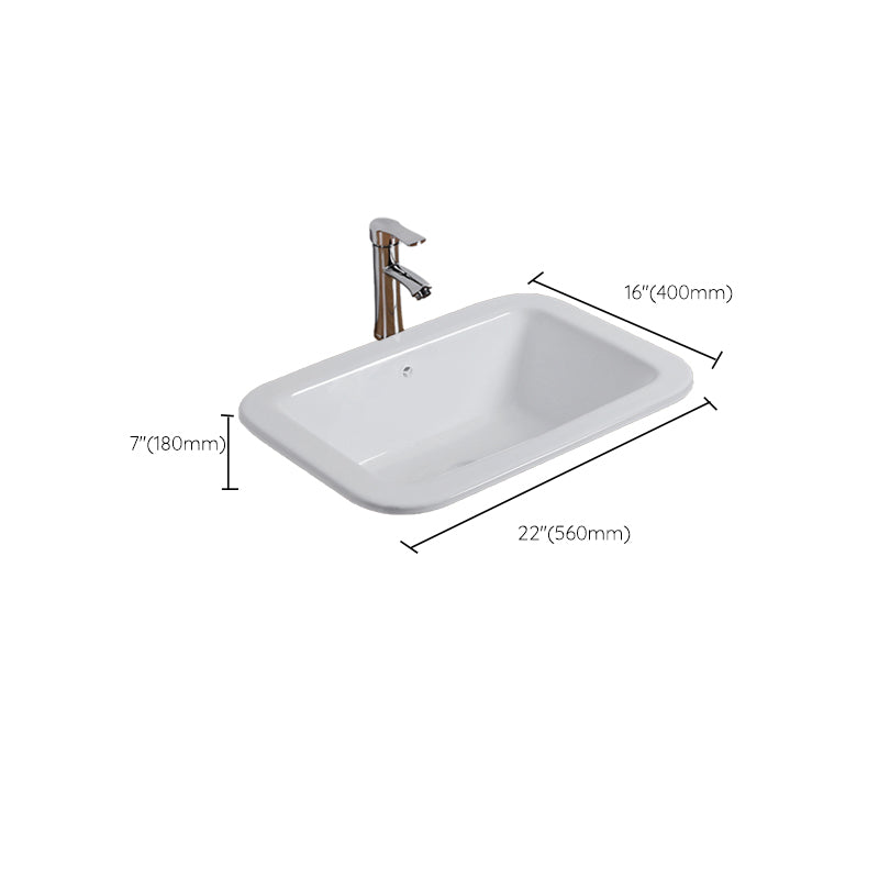 White Drop-in Bathroom Sink Porcelain Wash Stand with Shut-Off Valve Clearhalo 'Bathroom Remodel & Bathroom Fixtures' 'Bathroom Sinks & Faucet Components' 'Bathroom Sinks' 'bathroom_sink' 'Home Improvement' 'home_improvement' 'home_improvement_bathroom_sink' 6914597