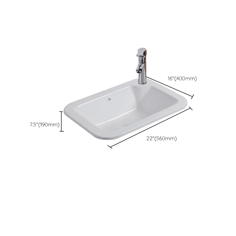 White Drop-in Bathroom Sink Porcelain Wash Stand with Shut-Off Valve Clearhalo 'Bathroom Remodel & Bathroom Fixtures' 'Bathroom Sinks & Faucet Components' 'Bathroom Sinks' 'bathroom_sink' 'Home Improvement' 'home_improvement' 'home_improvement_bathroom_sink' 6914598