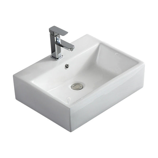 Rectangular and Round Vessel Sink in white with No Craftsmanship Basin Sink Clearhalo 'Bathroom Remodel & Bathroom Fixtures' 'Bathroom Sinks & Faucet Components' 'Bathroom Sinks' 'bathroom_sink' 'Home Improvement' 'home_improvement' 'home_improvement_bathroom_sink' 6914627