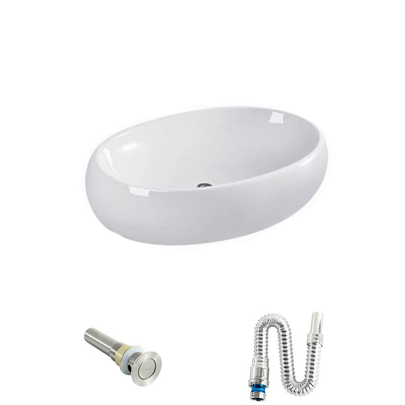 Rectangular and Round Vessel Sink in white with No Craftsmanship Basin Sink 23.6"L x 15.7"W x 5.9"H Sink Clearhalo 'Bathroom Remodel & Bathroom Fixtures' 'Bathroom Sinks & Faucet Components' 'Bathroom Sinks' 'bathroom_sink' 'Home Improvement' 'home_improvement' 'home_improvement_bathroom_sink' 6914629