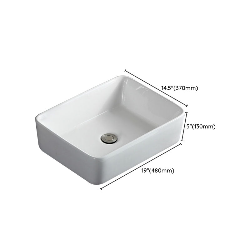 Rectangular and Round Vessel Sink in white with No Craftsmanship Basin Sink Clearhalo 'Bathroom Remodel & Bathroom Fixtures' 'Bathroom Sinks & Faucet Components' 'Bathroom Sinks' 'bathroom_sink' 'Home Improvement' 'home_improvement' 'home_improvement_bathroom_sink' 6914638