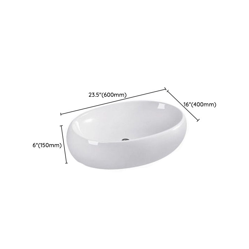Rectangular and Round Vessel Sink in white with No Craftsmanship Basin Sink Clearhalo 'Bathroom Remodel & Bathroom Fixtures' 'Bathroom Sinks & Faucet Components' 'Bathroom Sinks' 'bathroom_sink' 'Home Improvement' 'home_improvement' 'home_improvement_bathroom_sink' 6914641