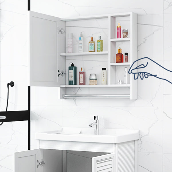 Bathroom Vanity Drawers Mirror Faucet Single Ceramic Sink Vanity Clearhalo 'Bathroom Remodel & Bathroom Fixtures' 'Bathroom Vanities' 'bathroom_vanities' 'Home Improvement' 'home_improvement' 'home_improvement_bathroom_vanities' 6914673