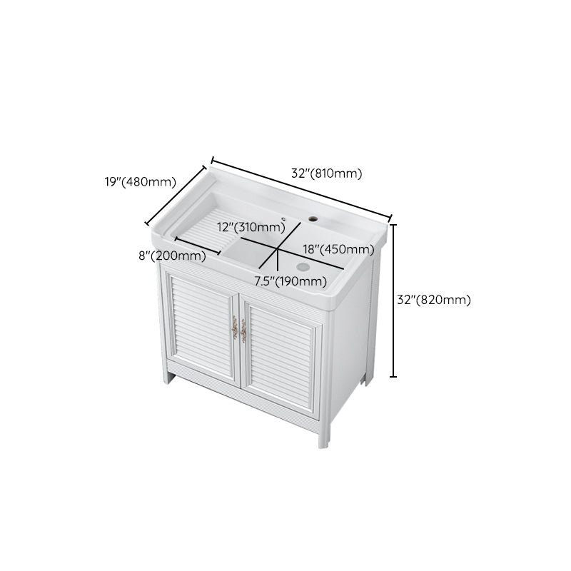 Bathroom Vanity Drawers Mirror Faucet Single Ceramic Sink Vanity Clearhalo 'Bathroom Remodel & Bathroom Fixtures' 'Bathroom Vanities' 'bathroom_vanities' 'Home Improvement' 'home_improvement' 'home_improvement_bathroom_vanities' 6914693