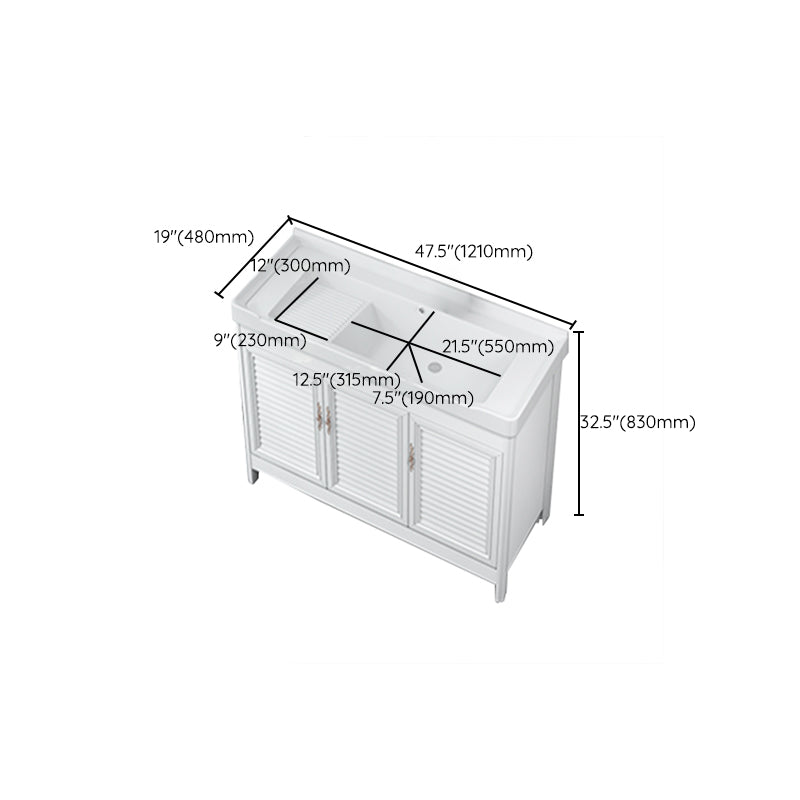 Bathroom Vanity Drawers Mirror Faucet Single Ceramic Sink Vanity Clearhalo 'Bathroom Remodel & Bathroom Fixtures' 'Bathroom Vanities' 'bathroom_vanities' 'Home Improvement' 'home_improvement' 'home_improvement_bathroom_vanities' 6914696