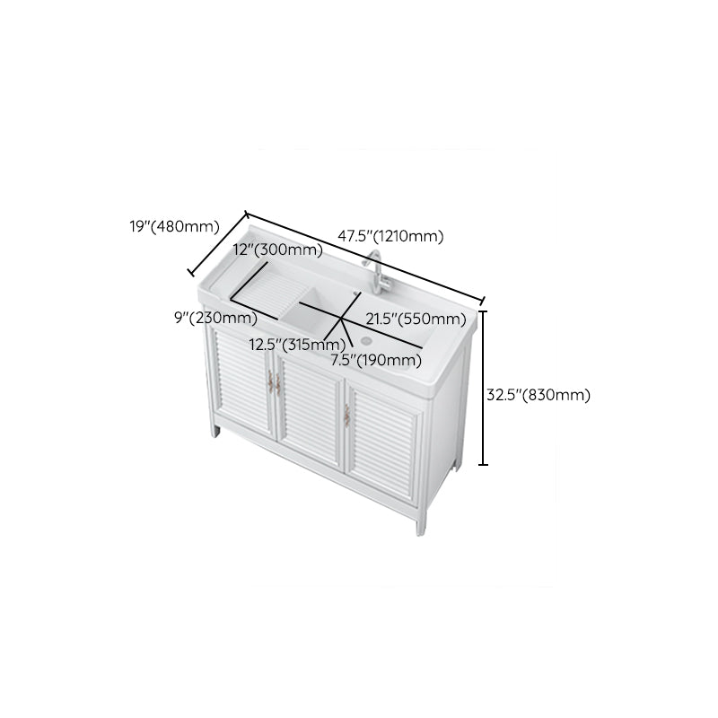 Bathroom Vanity Drawers Mirror Faucet Single Ceramic Sink Vanity Clearhalo 'Bathroom Remodel & Bathroom Fixtures' 'Bathroom Vanities' 'bathroom_vanities' 'Home Improvement' 'home_improvement' 'home_improvement_bathroom_vanities' 6914714