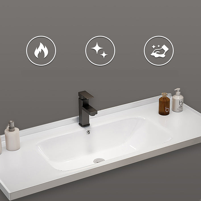 Waterproof Vanity Green Wood Frame Single Sink Drawers Mirror Wall-Mounted Vanity Clearhalo 'Bathroom Remodel & Bathroom Fixtures' 'Bathroom Vanities' 'bathroom_vanities' 'Home Improvement' 'home_improvement' 'home_improvement_bathroom_vanities' 6914890