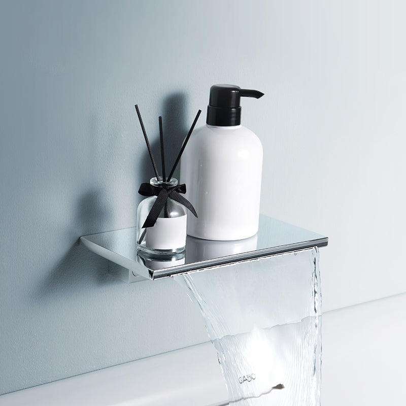 Modern Metal Tub Filler Single Handles Waterfall Tub Faucet Trim Clearhalo 'Bathroom Remodel & Bathroom Fixtures' 'Bathtub Faucets' 'bathtub_faucets' 'Home Improvement' 'home_improvement' 'home_improvement_bathtub_faucets' 6914955