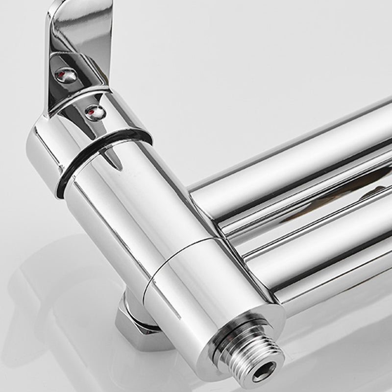 Wall Mounted Metal Rotatable Tub Filler Single Handle Faucet Clearhalo 'Bathroom Remodel & Bathroom Fixtures' 'Bathtub Faucets' 'bathtub_faucets' 'Home Improvement' 'home_improvement' 'home_improvement_bathtub_faucets' 6915042