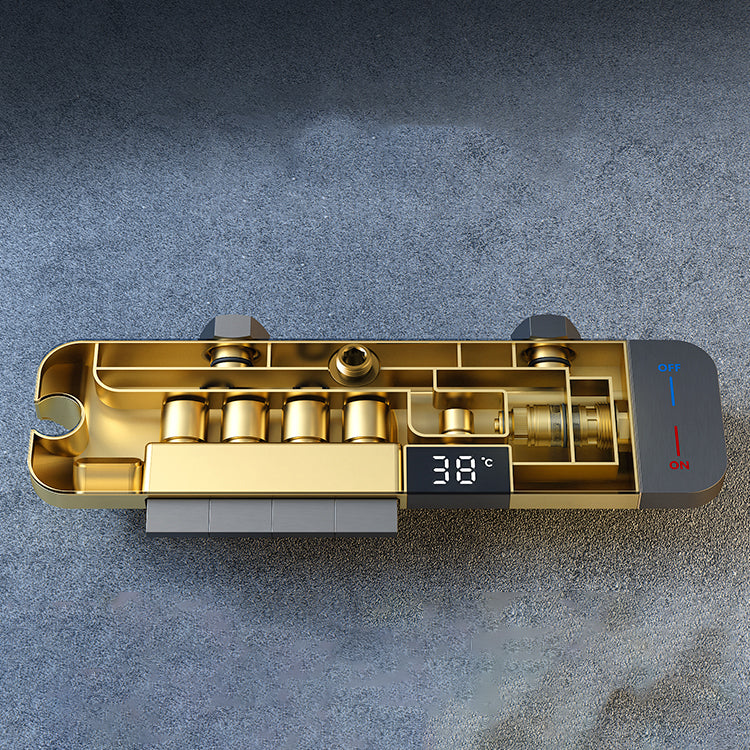 Shower System Square Handheld Shower Head Massage Shower Trim Clearhalo 'Bathroom Remodel & Bathroom Fixtures' 'Home Improvement' 'home_improvement' 'home_improvement_shower_faucets' 'Shower Faucets & Systems' 'shower_faucets' 'Showers & Bathtubs Plumbing' 'Showers & Bathtubs' 6915106