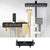 Shower Trim Square Handheld Shower Head Massage Jet Shower System Black-Gold Temperature Control Digital Display Not Included Clearhalo 'Bathroom Remodel & Bathroom Fixtures' 'Home Improvement' 'home_improvement' 'home_improvement_shower_faucets' 'Shower Faucets & Systems' 'shower_faucets' 'Showers & Bathtubs Plumbing' 'Showers & Bathtubs' 6915119