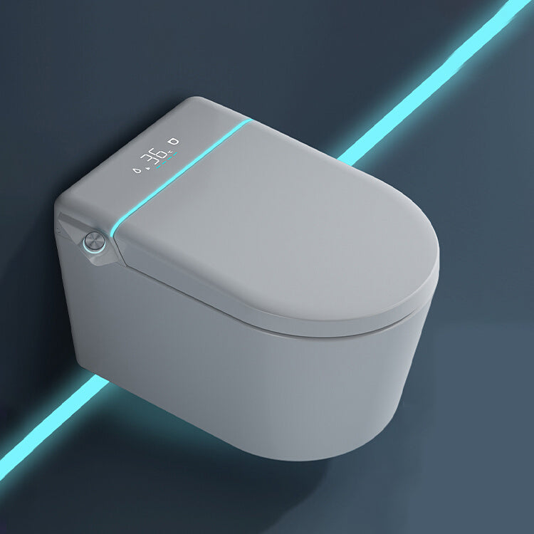 Elongated Wall Mounted Bidet White Wall Hung Toilet Set with Unlimited Warm Water Clearhalo 'Bathroom Remodel & Bathroom Fixtures' 'Bidets' 'Home Improvement' 'home_improvement' 'home_improvement_bidets' 'Toilets & Bidets' 6915170