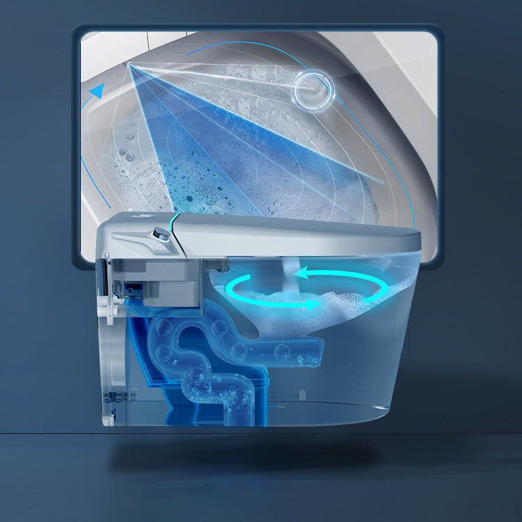 Elongated Wall Mounted Bidet White Wall Hung Toilet Set with Unlimited Warm Water Clearhalo 'Bathroom Remodel & Bathroom Fixtures' 'Bidets' 'Home Improvement' 'home_improvement' 'home_improvement_bidets' 'Toilets & Bidets' 6915172