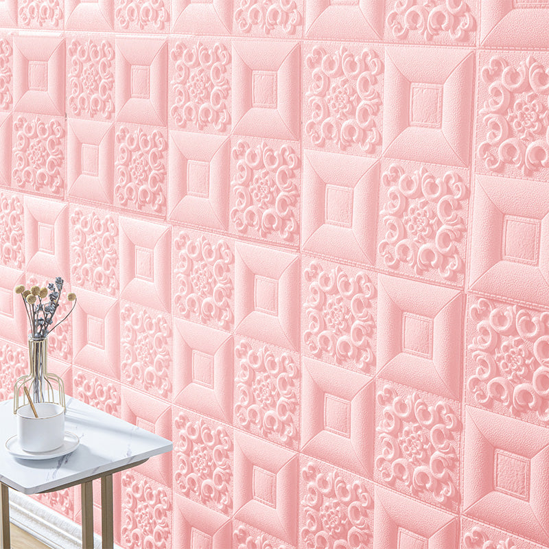 Gorgeous Style Wall Plank 3D Print Bathroom Living Room Wall Panels Pink Clearhalo 'Flooring 'Home Improvement' 'home_improvement' 'home_improvement_wall_paneling' 'Wall Paneling' 'wall_paneling' 'Walls & Ceilings' Walls and Ceiling' 6915221