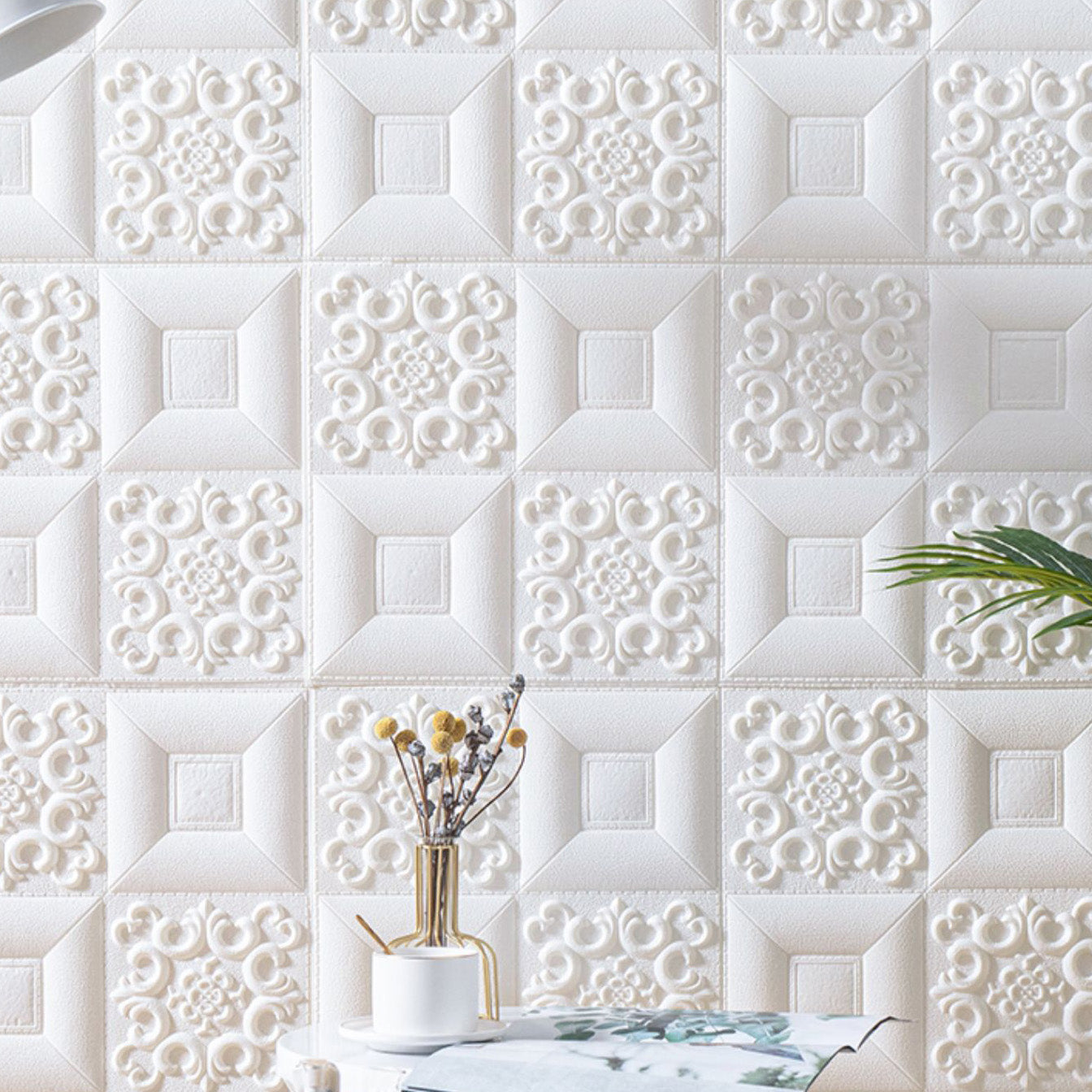 Gorgeous Style Wall Plank 3D Print Bathroom Living Room Wall Panels White Clearhalo 'Flooring 'Home Improvement' 'home_improvement' 'home_improvement_wall_paneling' 'Wall Paneling' 'wall_paneling' 'Walls & Ceilings' Walls and Ceiling' 6915230