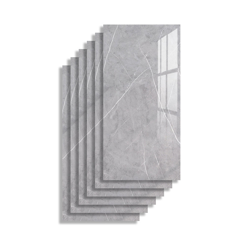 Rectangular PVC 12" X 23" 6-Pack Peel and Stick Wall Tile Kitchen and Bathroom Backsplash Grey Clearhalo 'Flooring 'Home Improvement' 'home_improvement' 'home_improvement_peel_stick_blacksplash' 'Peel & Stick Backsplash Tile' 'peel_stick_blacksplash' 'Walls & Ceilings' Walls and Ceiling' 6915362