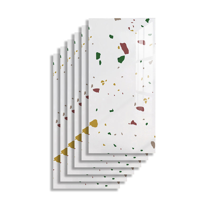 Rectangular PVC 12" X 23" 6-Pack Peel and Stick Wall Tile Kitchen and Bathroom Backsplash White Clearhalo 'Flooring 'Home Improvement' 'home_improvement' 'home_improvement_peel_stick_blacksplash' 'Peel & Stick Backsplash Tile' 'peel_stick_blacksplash' 'Walls & Ceilings' Walls and Ceiling' 6915366