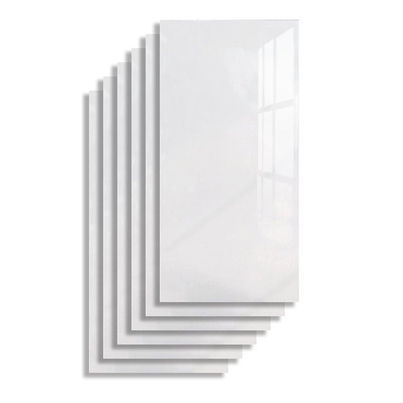 Rectangular PVC 12" X 23" 6-Pack Peel and Stick Wall Tile Kitchen and Bathroom Backsplash Gloss White Clearhalo 'Flooring 'Home Improvement' 'home_improvement' 'home_improvement_peel_stick_blacksplash' 'Peel & Stick Backsplash Tile' 'peel_stick_blacksplash' 'Walls & Ceilings' Walls and Ceiling' 6915369