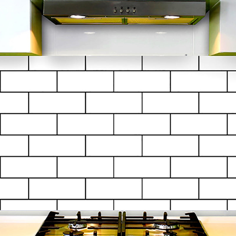 Wallpaper Wall Protective Film Waterproof Moisture-proof Oil-proof Kitchen and Bathroom White 23.6"L x 118.1"W Clearhalo 'Flooring 'Home Improvement' 'home_improvement' 'home_improvement_peel_stick_blacksplash' 'Peel & Stick Backsplash Tile' 'peel_stick_blacksplash' 'Walls & Ceilings' Walls and Ceiling' 6915467