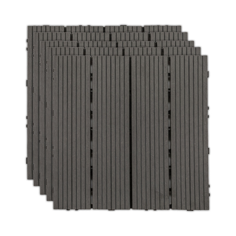 Water Resistant Tile Flooring Engineered Wood Floor Tile with Click Lock Black Gray Clearhalo 'Flooring 'Hardwood Flooring' 'hardwood_flooring' 'Home Improvement' 'home_improvement' 'home_improvement_hardwood_flooring' Walls and Ceiling' 6915597