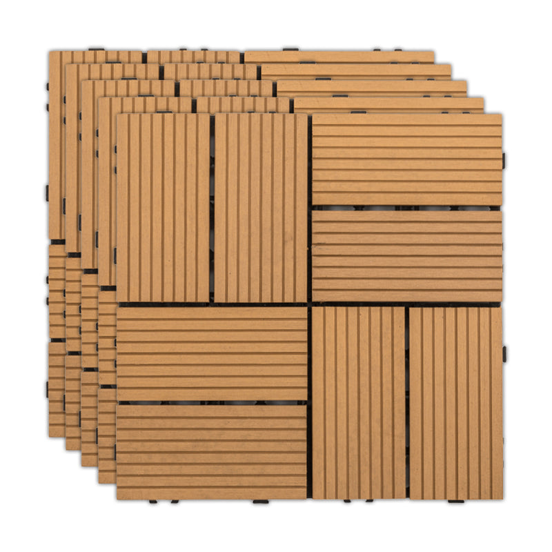 Water Resistant Tile Flooring Engineered Wood Floor Tile with Click Lock Turmeric Clearhalo 'Flooring 'Hardwood Flooring' 'hardwood_flooring' 'Home Improvement' 'home_improvement' 'home_improvement_hardwood_flooring' Walls and Ceiling' 6915603