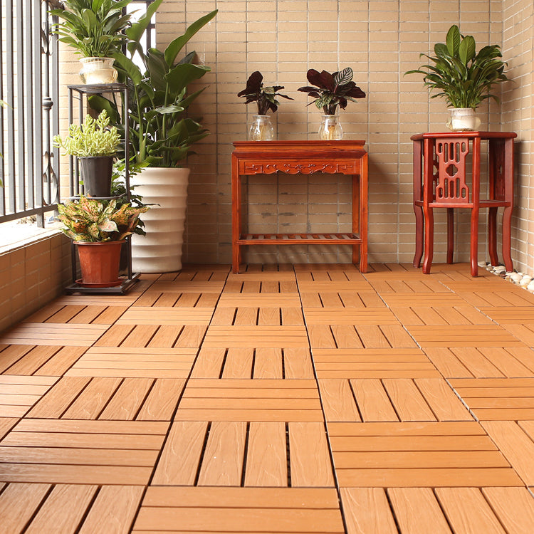 Composite Deck Tile Solid Color Water Resistant Patio Flooring Tile Clearhalo 'Home Improvement' 'home_improvement' 'home_improvement_outdoor_deck_tiles_planks' 'Outdoor Deck Tiles & Planks' 'Outdoor Flooring & Tile' 'Outdoor Remodel' 'outdoor_deck_tiles_planks' 6915676