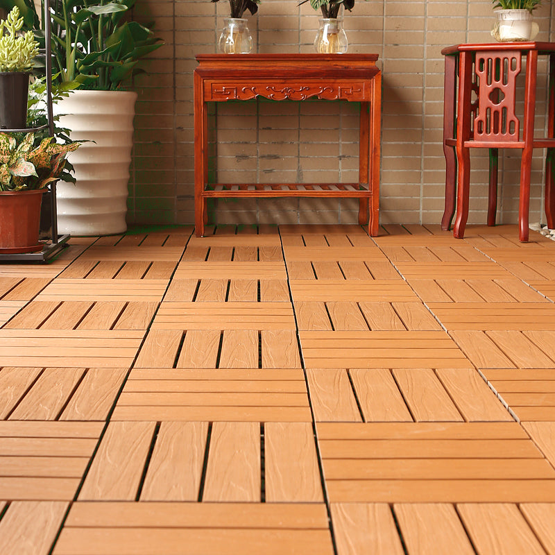 Composite Deck Tile Solid Color Water Resistant Patio Flooring Tile Clearhalo 'Home Improvement' 'home_improvement' 'home_improvement_outdoor_deck_tiles_planks' 'Outdoor Deck Tiles & Planks' 'Outdoor Flooring & Tile' 'Outdoor Remodel' 'outdoor_deck_tiles_planks' 6915680