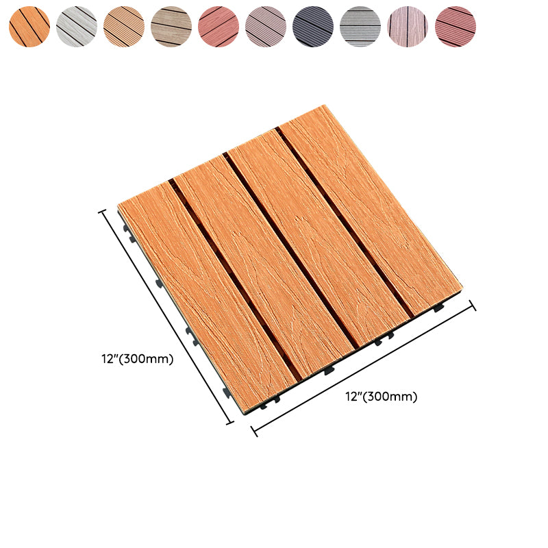 Composite Deck Tile Solid Color Water Resistant Patio Flooring Tile Clearhalo 'Home Improvement' 'home_improvement' 'home_improvement_outdoor_deck_tiles_planks' 'Outdoor Deck Tiles & Planks' 'Outdoor Flooring & Tile' 'Outdoor Remodel' 'outdoor_deck_tiles_planks' 6915692