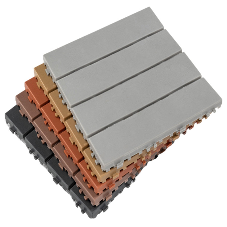 Scratch Resistant Decking Tiles Interlocking Composite Floor Tiles Clearhalo 'Home Improvement' 'home_improvement' 'home_improvement_outdoor_deck_tiles_planks' 'Outdoor Deck Tiles & Planks' 'Outdoor Flooring & Tile' 'Outdoor Remodel' 'outdoor_deck_tiles_planks' 6915714
