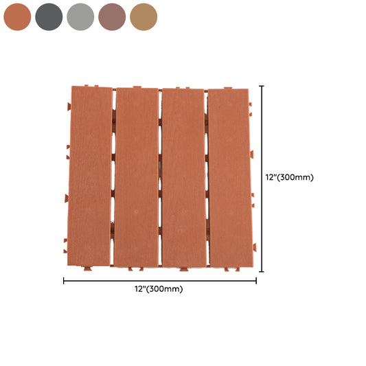 Scratch Resistant Decking Tiles Interlocking Composite Floor Tiles Clearhalo 'Home Improvement' 'home_improvement' 'home_improvement_outdoor_deck_tiles_planks' 'Outdoor Deck Tiles & Planks' 'Outdoor Flooring & Tile' 'Outdoor Remodel' 'outdoor_deck_tiles_planks' 6915718