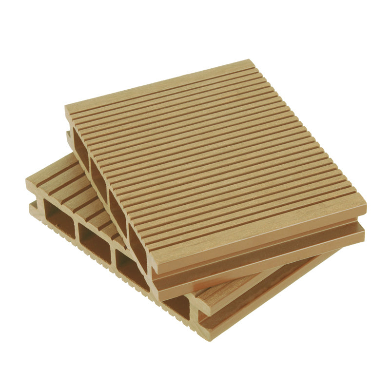 Composite Deck Tiles Pure Color Water Resistant Outdoor Flooring Teak Square Clearhalo 'Home Improvement' 'home_improvement' 'home_improvement_outdoor_deck_tiles_planks' 'Outdoor Deck Tiles & Planks' 'Outdoor Flooring & Tile' 'Outdoor Remodel' 'outdoor_deck_tiles_planks' 6915749