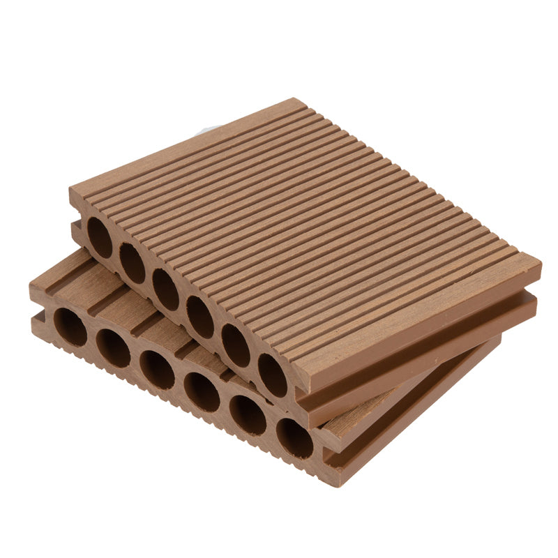 Composite Deck Tiles Pure Color Water Resistant Outdoor Flooring Teak Round Clearhalo 'Home Improvement' 'home_improvement' 'home_improvement_outdoor_deck_tiles_planks' 'Outdoor Deck Tiles & Planks' 'Outdoor Flooring & Tile' 'Outdoor Remodel' 'outdoor_deck_tiles_planks' 6915753