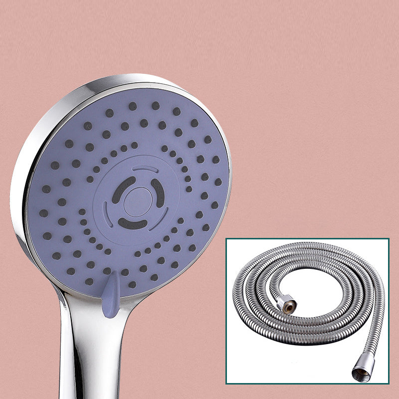 Round Shower Head Plastic Shower Head with Adjustable Spray Pattern Shower Head with Hose Clearhalo 'Bathroom Remodel & Bathroom Fixtures' 'Home Improvement' 'home_improvement' 'home_improvement_shower_heads' 'Shower Heads' 'shower_heads' 'Showers & Bathtubs Plumbing' 'Showers & Bathtubs' 6915818