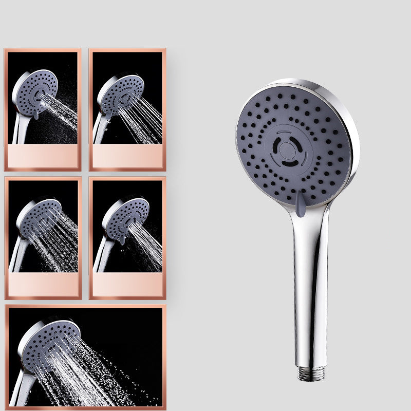 Round Shower Head Plastic Shower Head with Adjustable Spray Pattern Hand Shower None Clearhalo 'Bathroom Remodel & Bathroom Fixtures' 'Home Improvement' 'home_improvement' 'home_improvement_shower_heads' 'Shower Heads' 'shower_heads' 'Showers & Bathtubs Plumbing' 'Showers & Bathtubs' 6915822