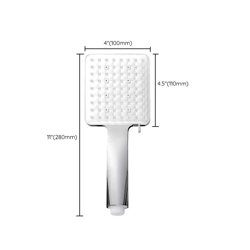 Classic Handheld Shower Head Standard Round Shower Heads in Silver Clearhalo 'Bathroom Remodel & Bathroom Fixtures' 'Home Improvement' 'home_improvement' 'home_improvement_shower_heads' 'Shower Heads' 'shower_heads' 'Showers & Bathtubs Plumbing' 'Showers & Bathtubs' 6915843