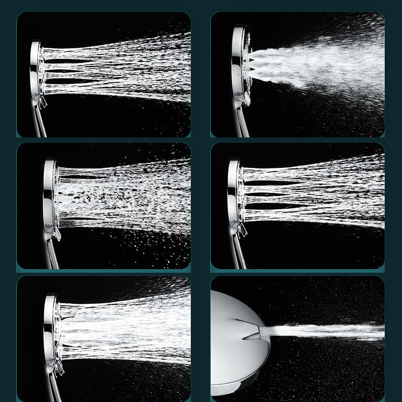 Contemporary Shower Head Plastic Shower Head with Adjustable Water Flow Clearhalo 'Bathroom Remodel & Bathroom Fixtures' 'Home Improvement' 'home_improvement' 'home_improvement_shower_heads' 'Shower Heads' 'shower_heads' 'Showers & Bathtubs Plumbing' 'Showers & Bathtubs' 6915852