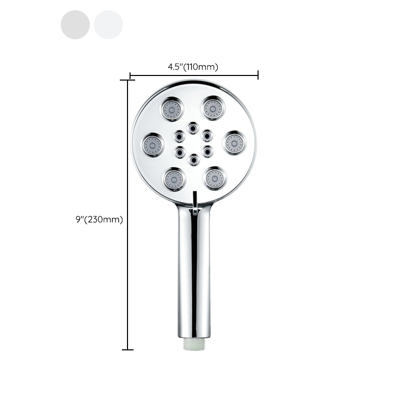 Contemporary Shower Head Plastic Shower Head with Adjustable Water Flow Clearhalo 'Bathroom Remodel & Bathroom Fixtures' 'Home Improvement' 'home_improvement' 'home_improvement_shower_heads' 'Shower Heads' 'shower_heads' 'Showers & Bathtubs Plumbing' 'Showers & Bathtubs' 6915866