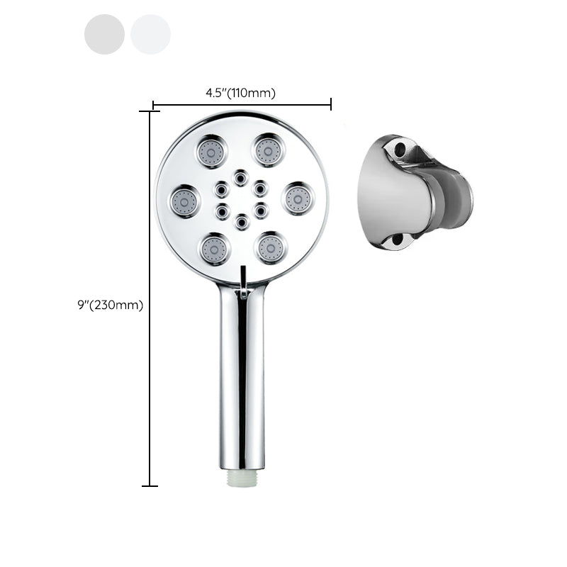 Contemporary Shower Head Plastic Shower Head with Adjustable Water Flow Clearhalo 'Bathroom Remodel & Bathroom Fixtures' 'Home Improvement' 'home_improvement' 'home_improvement_shower_heads' 'Shower Heads' 'shower_heads' 'Showers & Bathtubs Plumbing' 'Showers & Bathtubs' 6915867
