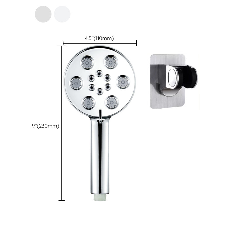 Contemporary Shower Head Plastic Shower Head with Adjustable Water Flow Clearhalo 'Bathroom Remodel & Bathroom Fixtures' 'Home Improvement' 'home_improvement' 'home_improvement_shower_heads' 'Shower Heads' 'shower_heads' 'Showers & Bathtubs Plumbing' 'Showers & Bathtubs' 6915868
