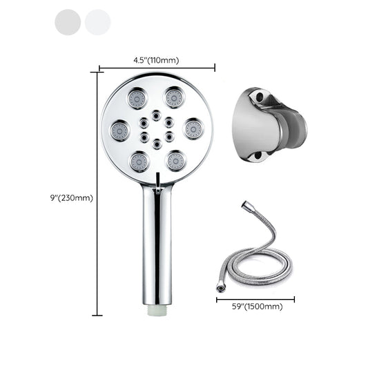 Contemporary Shower Head Plastic Shower Head with Adjustable Water Flow Clearhalo 'Bathroom Remodel & Bathroom Fixtures' 'Home Improvement' 'home_improvement' 'home_improvement_shower_heads' 'Shower Heads' 'shower_heads' 'Showers & Bathtubs Plumbing' 'Showers & Bathtubs' 6915870