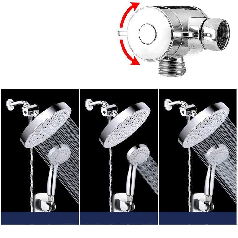 Traditional Shower Head Plain Metal Round Handheld Shower Head Clearhalo 'Bathroom Remodel & Bathroom Fixtures' 'Home Improvement' 'home_improvement' 'home_improvement_shower_heads' 'Shower Heads' 'shower_heads' 'Showers & Bathtubs Plumbing' 'Showers & Bathtubs' 6915877